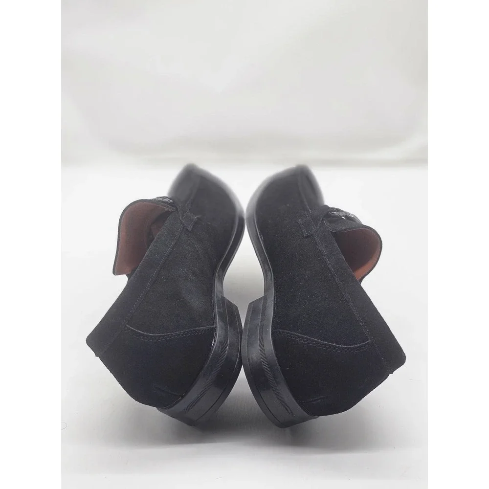 Stacy Adams Loafers Mens 11.5M Black  Suede Bit Detail 25224-008